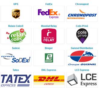 transporteurs partenaires d'envoimoinscher :  UPS, FedEx, Chronopost et TNT Express